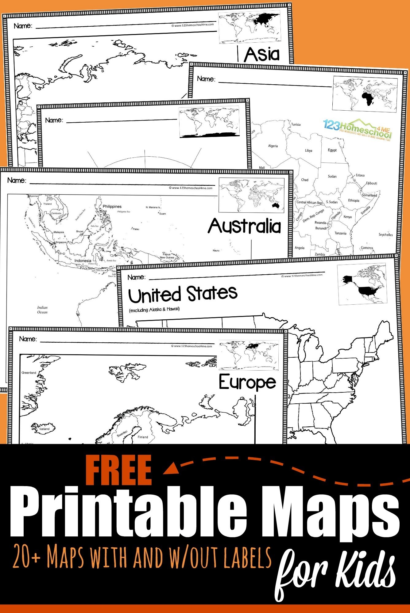 Map Worksheets Printable Free