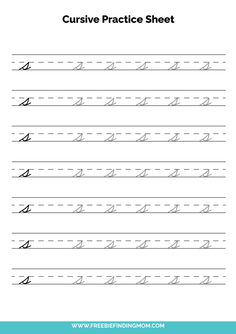 Free Printable Curcsive Worksheets