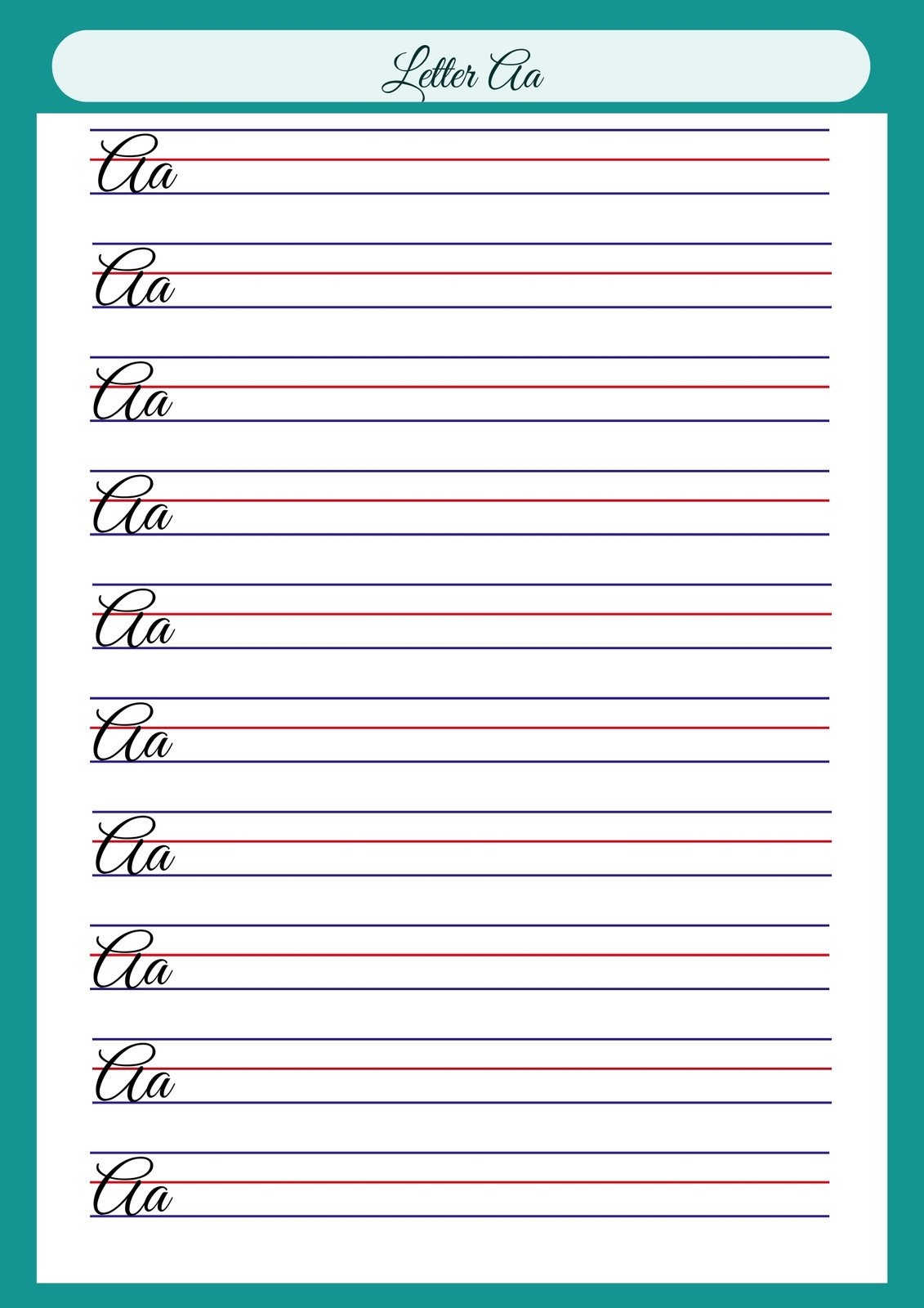 Free Printable Cursive Writing Sentences Worksheets