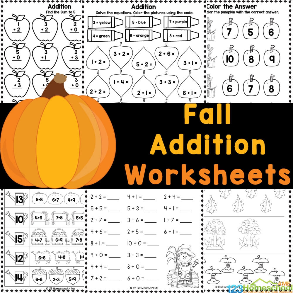 Free Printable Kindergarten Addition Worksheets
