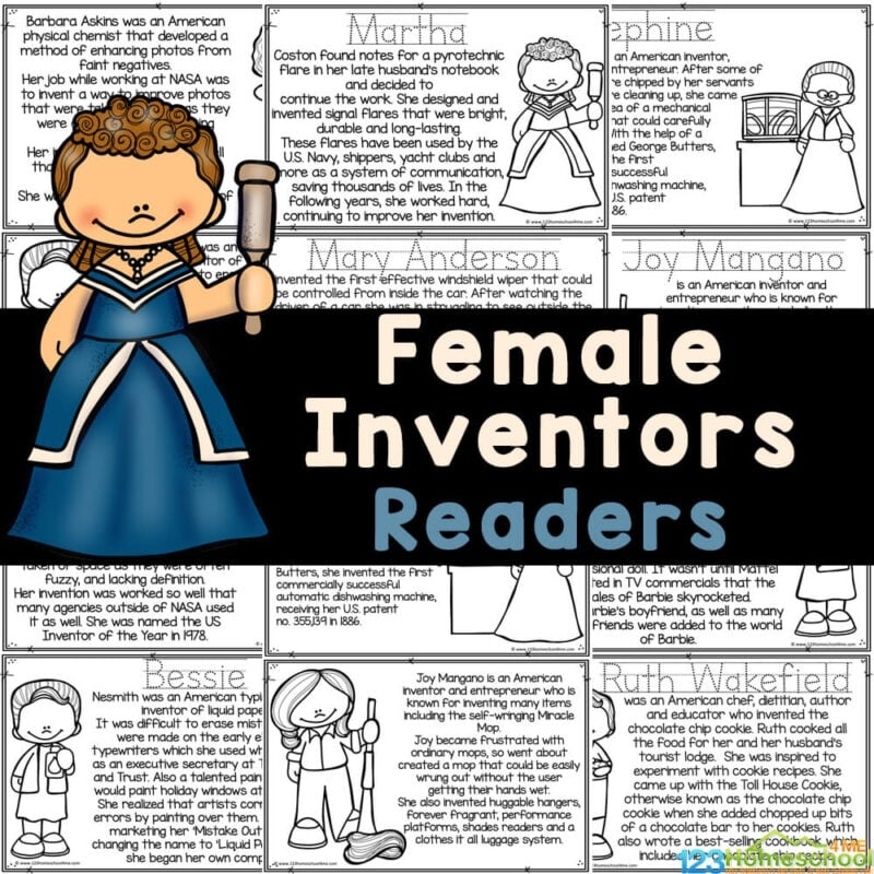 FREE Printable Famous Female Inventors And Their Inventions For Kids
