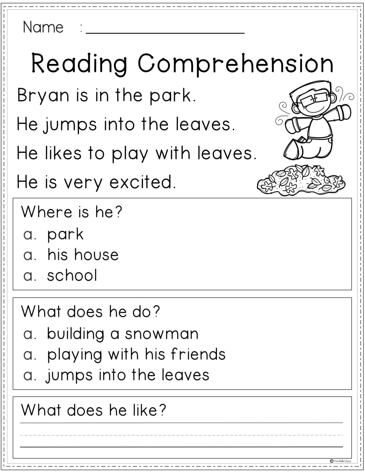 Free Grade 1 Reading Comprehension Worksheets - Free Printable Worksheets