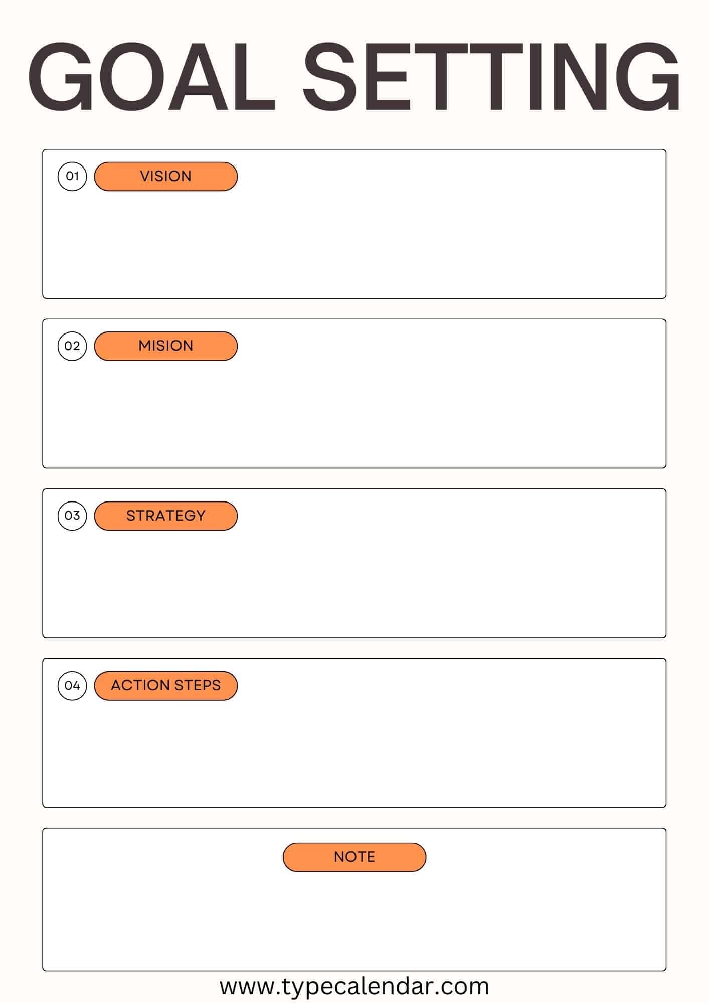 Free Printable Goal Setting Worksheet Pdf