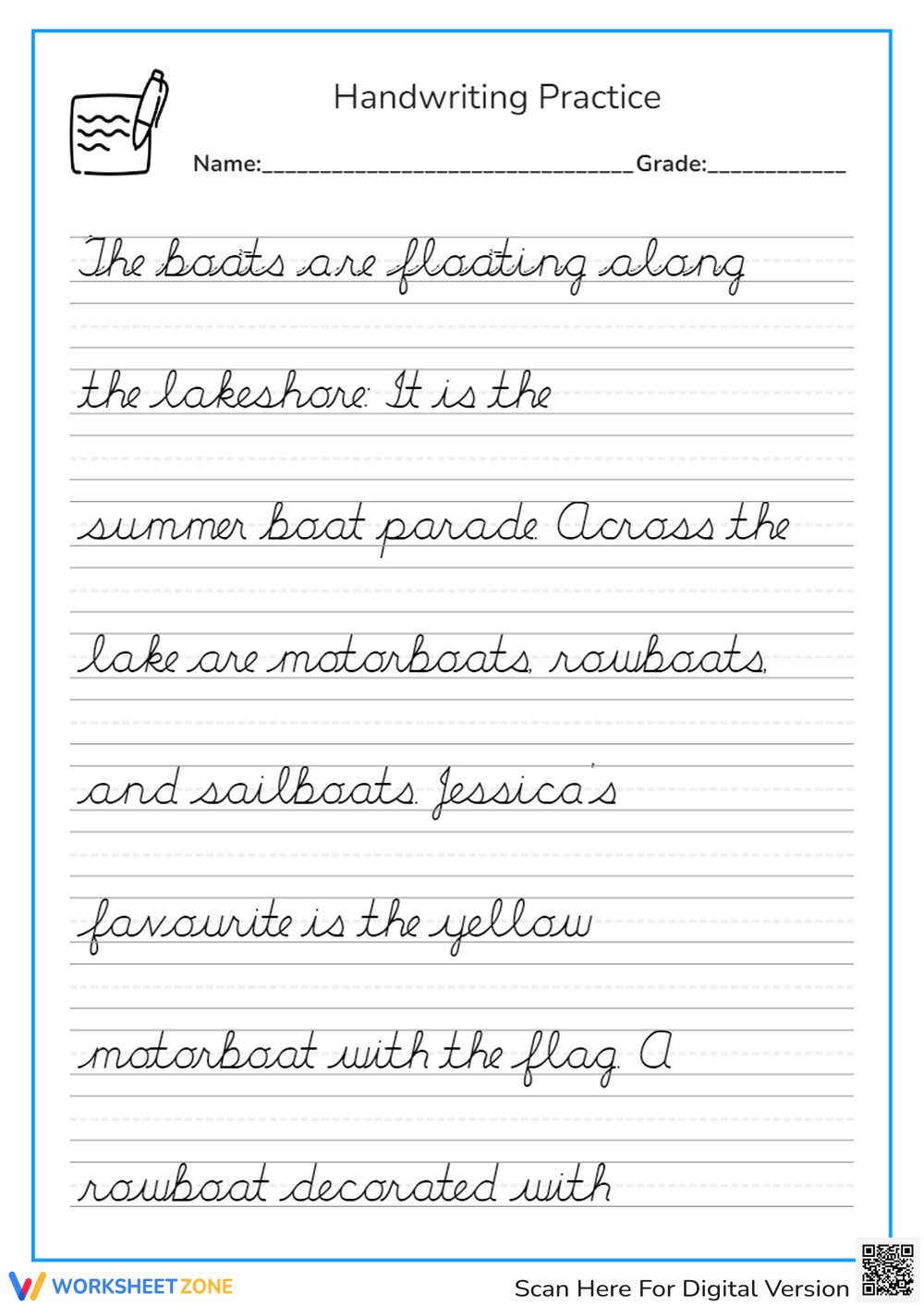 Free Printable Handwriting Worksheets For All Grades Worksheets 