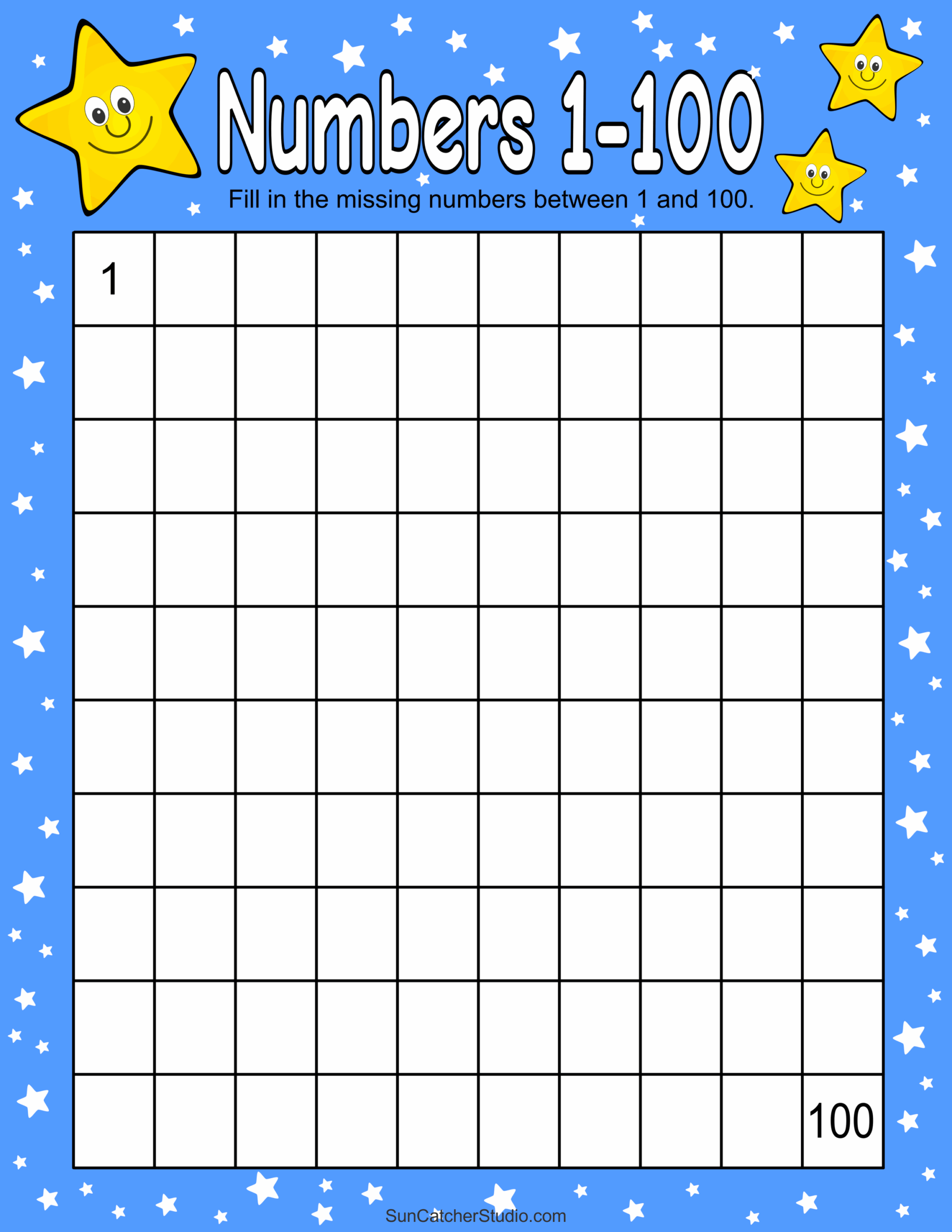 Free Printable Hundreds Charts Numbers 1 To 100 DIY Projects Worksheets Library