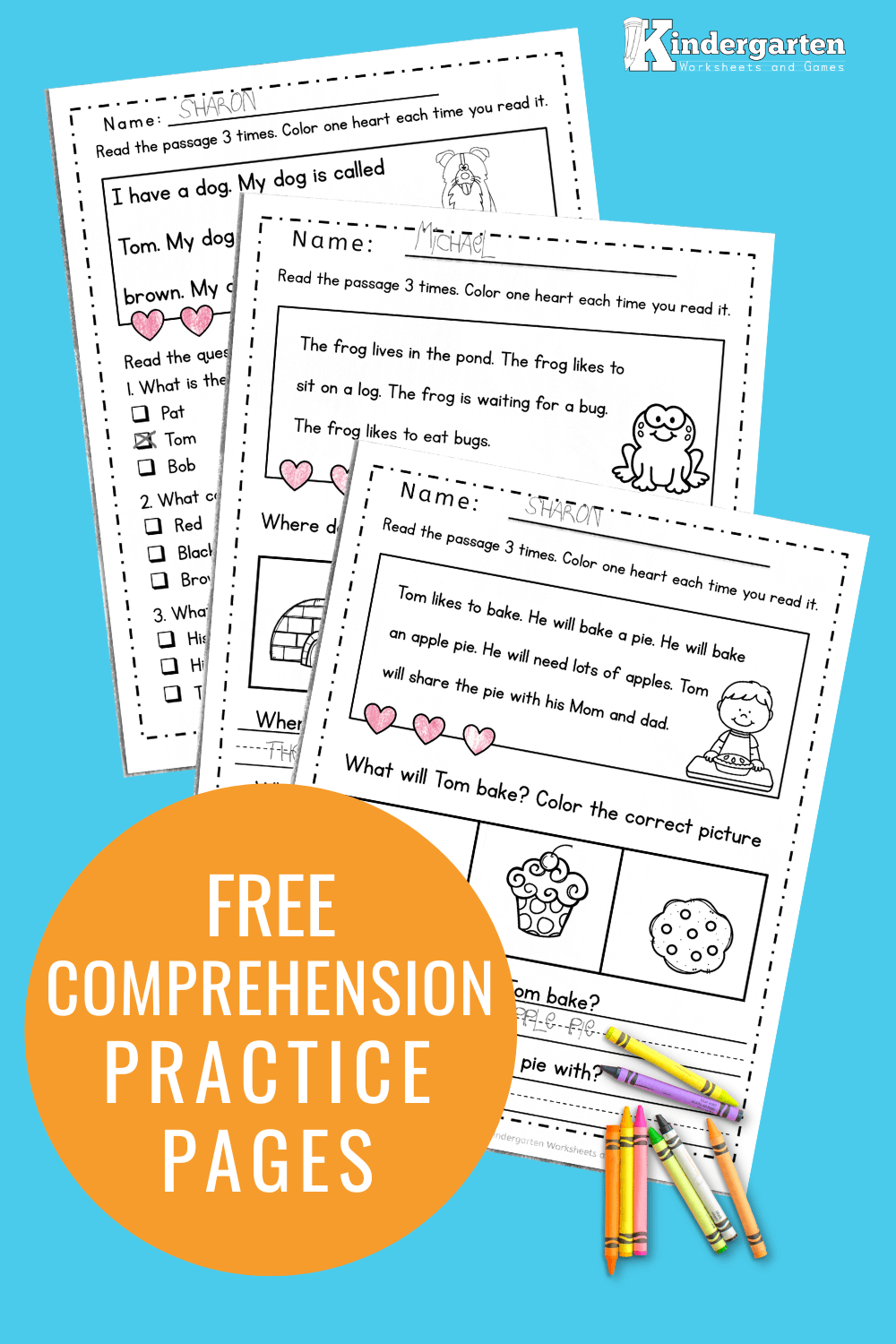 Free Kindergarten Printable Worksheets Reading