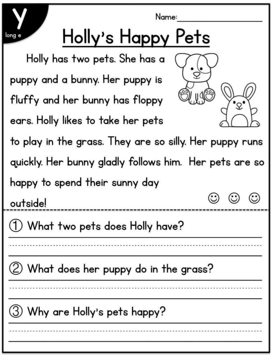 Kindergarten Free Printable Worksheets English