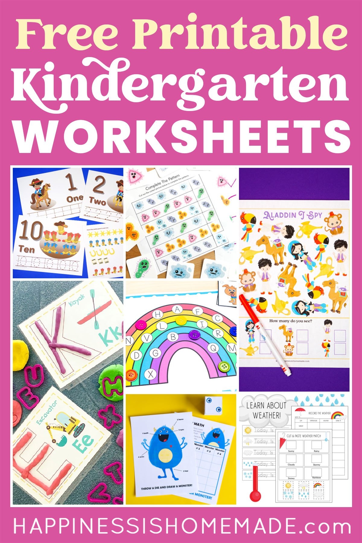 Free Printable Kids Kindergarten Worksheets