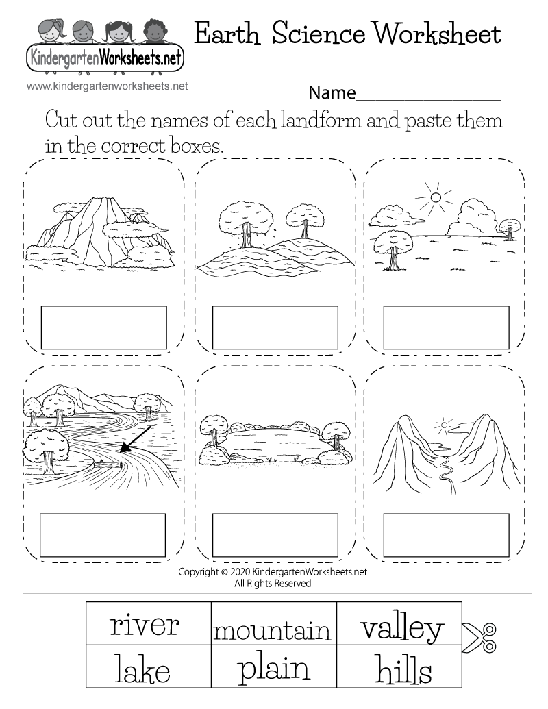 Free Printable Landforms Earth Science Worksheet Worksheets Library