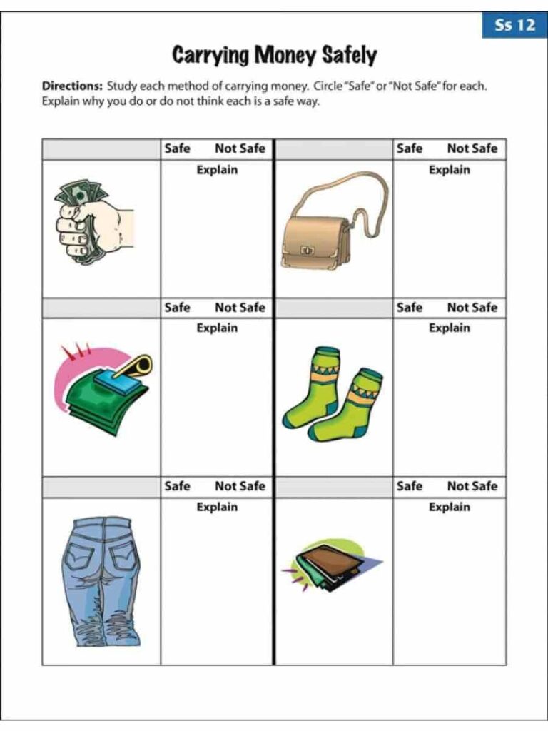 Free Printable Life Skills Worksheets For Young Adults And Free Worksheets Library