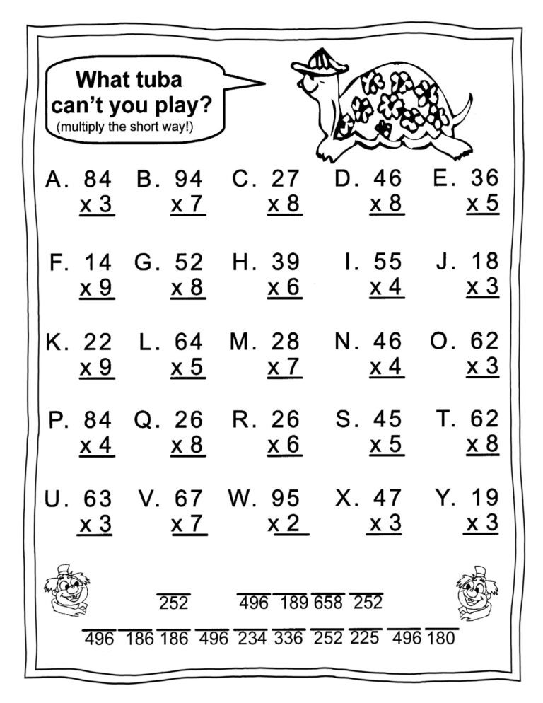 Free Printable Math Worksheets For 3Rd Grade Our Practice Worksheets Library