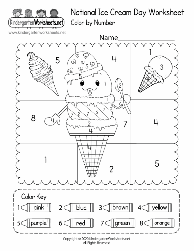 Free Printable National Ice Cream Day Worksheet
