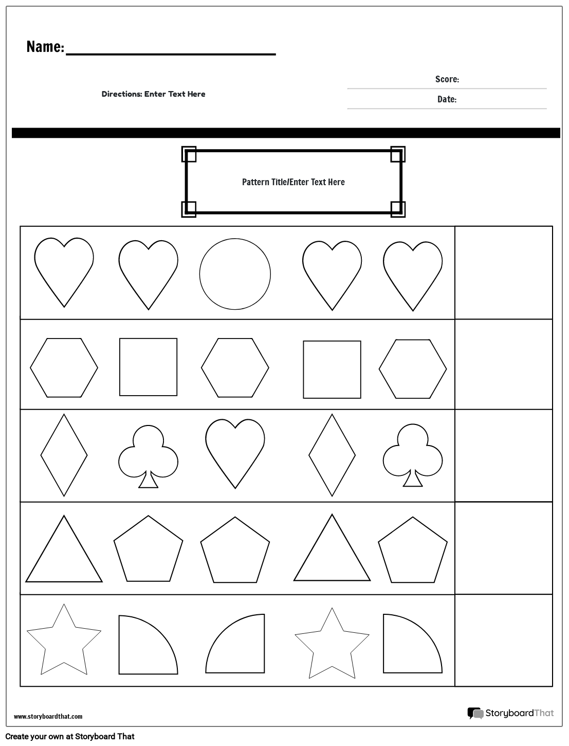Free Printable Pattern Worksheets And Customize Templates Worksheets Library