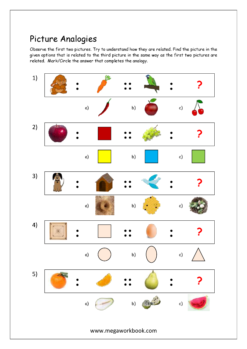 Analogies Worksheet 5th Grade Free Printable