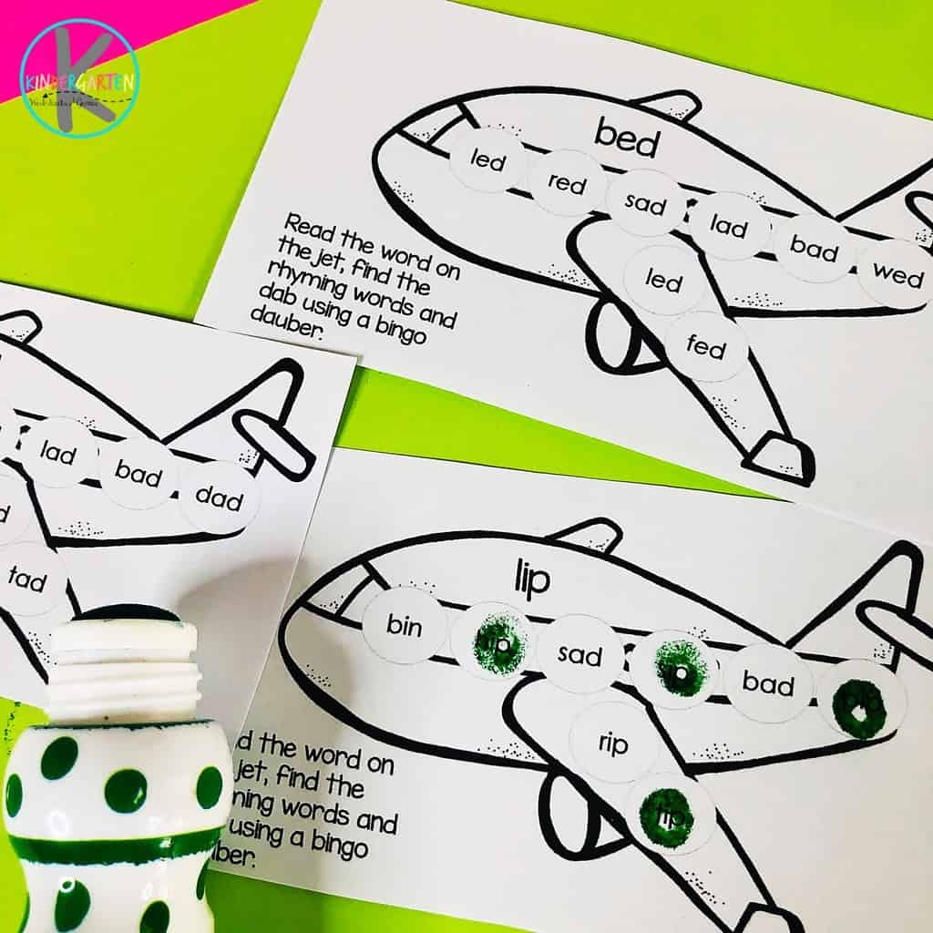  FREE Printable Plane CVC Words Worksheets W Bingo Daubers
