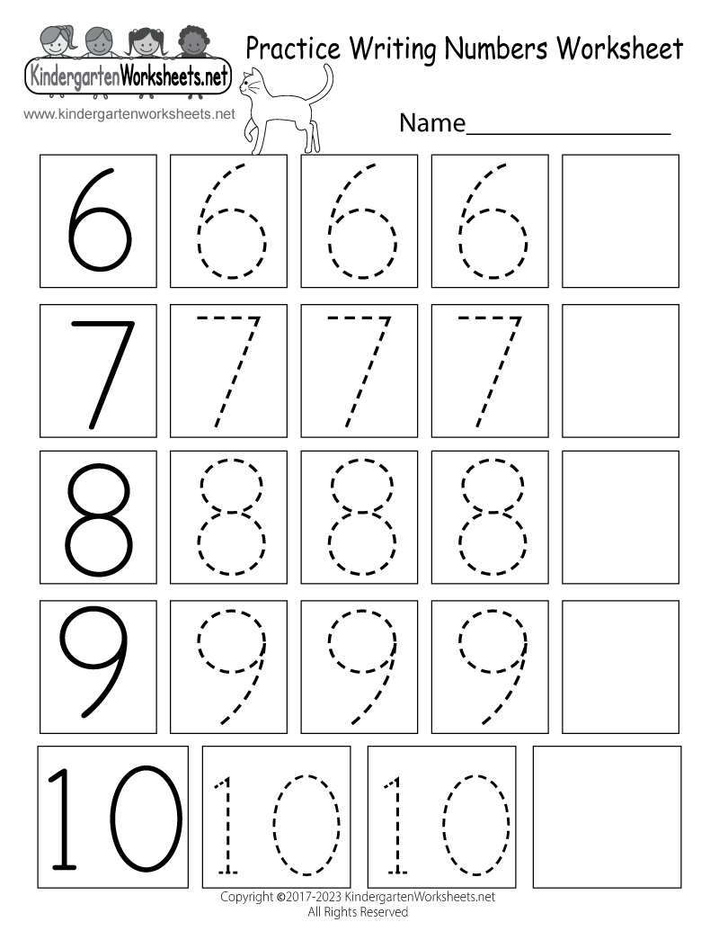 Kindergarten Free Printable Writing Worksheets