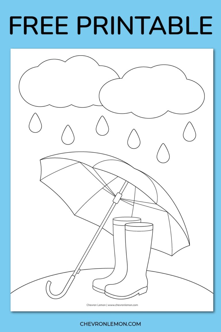 Free Printable Rainy Day Coloring Page Chevron Lemon Worksheets Library