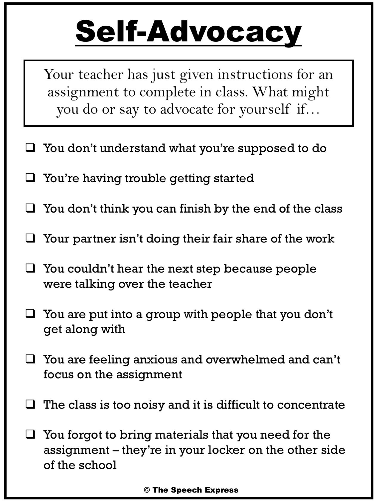 Free Printable Self Advocacy Skills Worksheets Worksheets Library