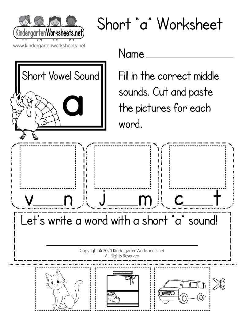 Free Printable Short a Worksheet Worksheets Library