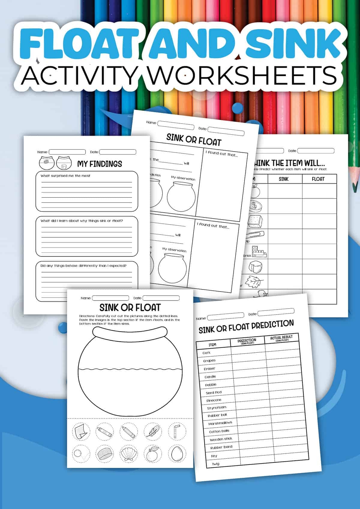 Free Printable Sink Or Float Worksheets