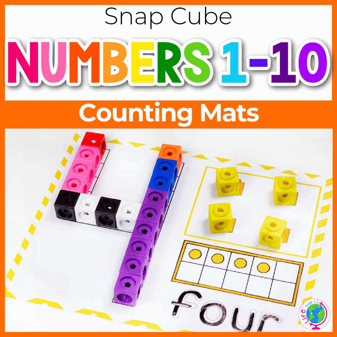 Free Printable Snap Cube Number Mats For Kindergarten