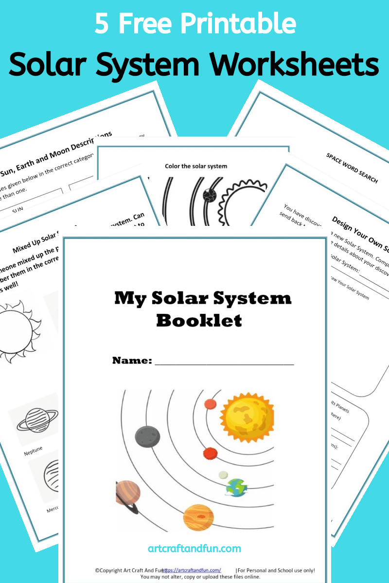 Solar System Free Printable Worksheets