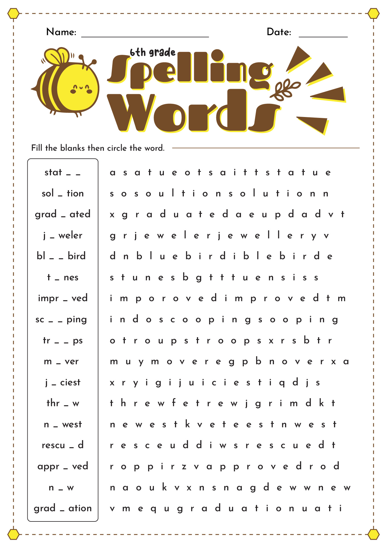 Free Printable Spelling Worksheets Add Pizzazz To Your Instruction Worksheets Library