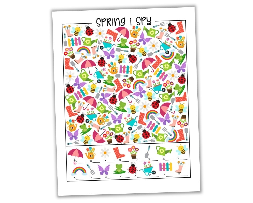 Free Printable Spring I Spy Game Answer Key The Craft at Home Family