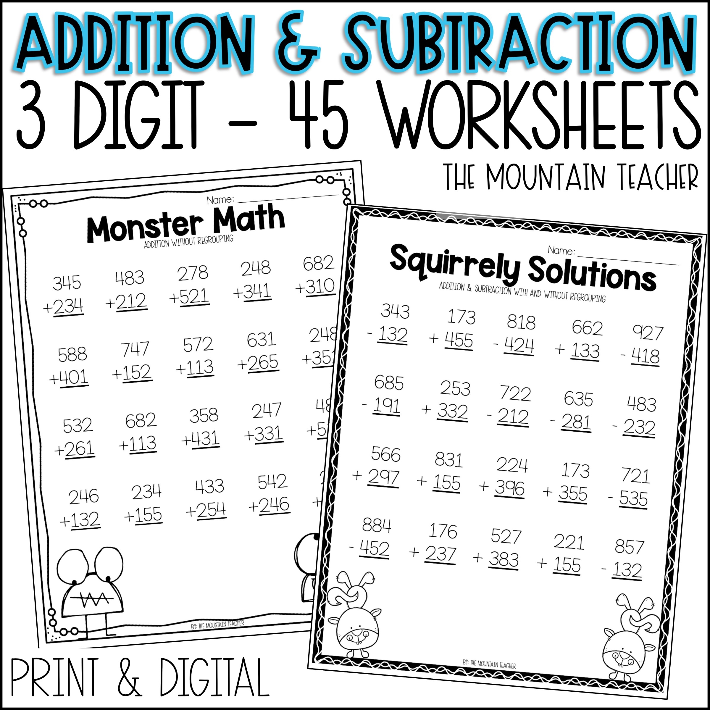 Free Printable Subtraction With Regrouping Worksheets PDFs Worksheets Library
