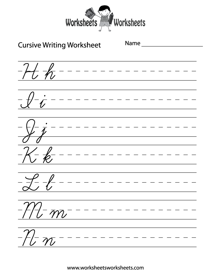 Free Printable Teaching Cursive Writing Worksheet Worksheets Library