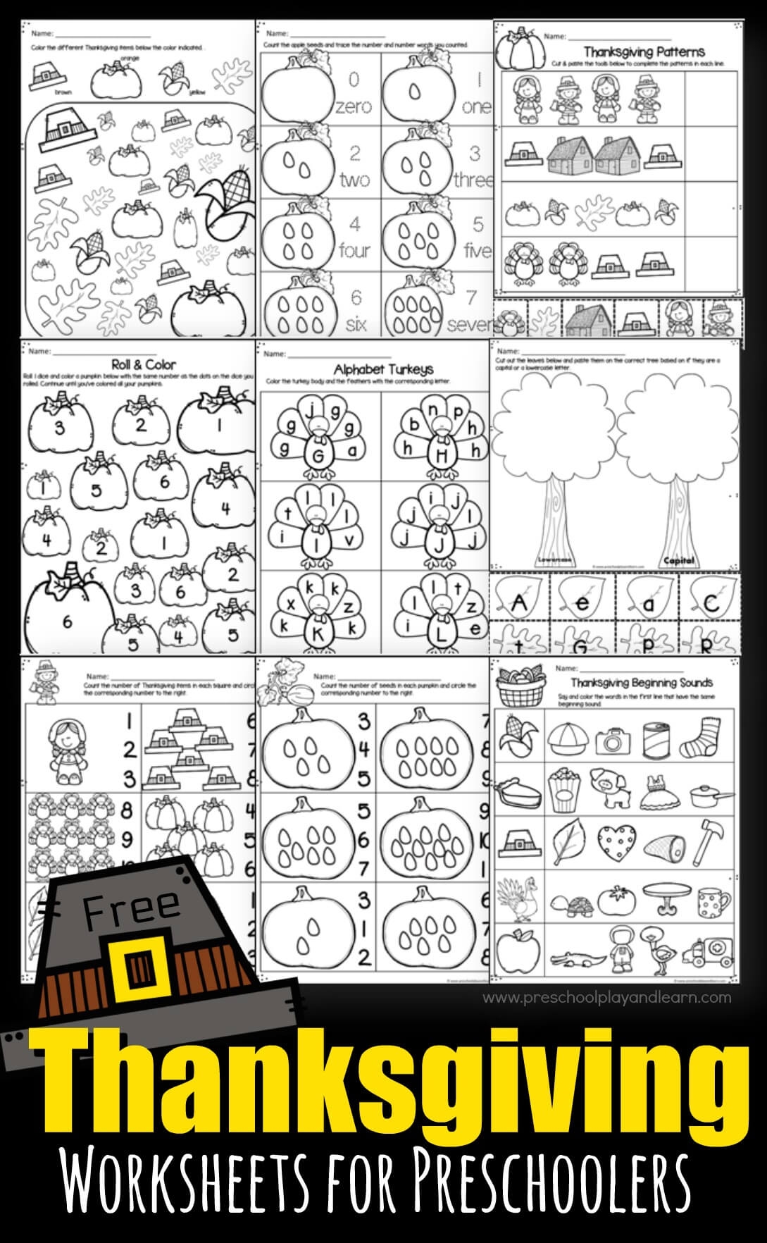 Free Printable November Worksheets