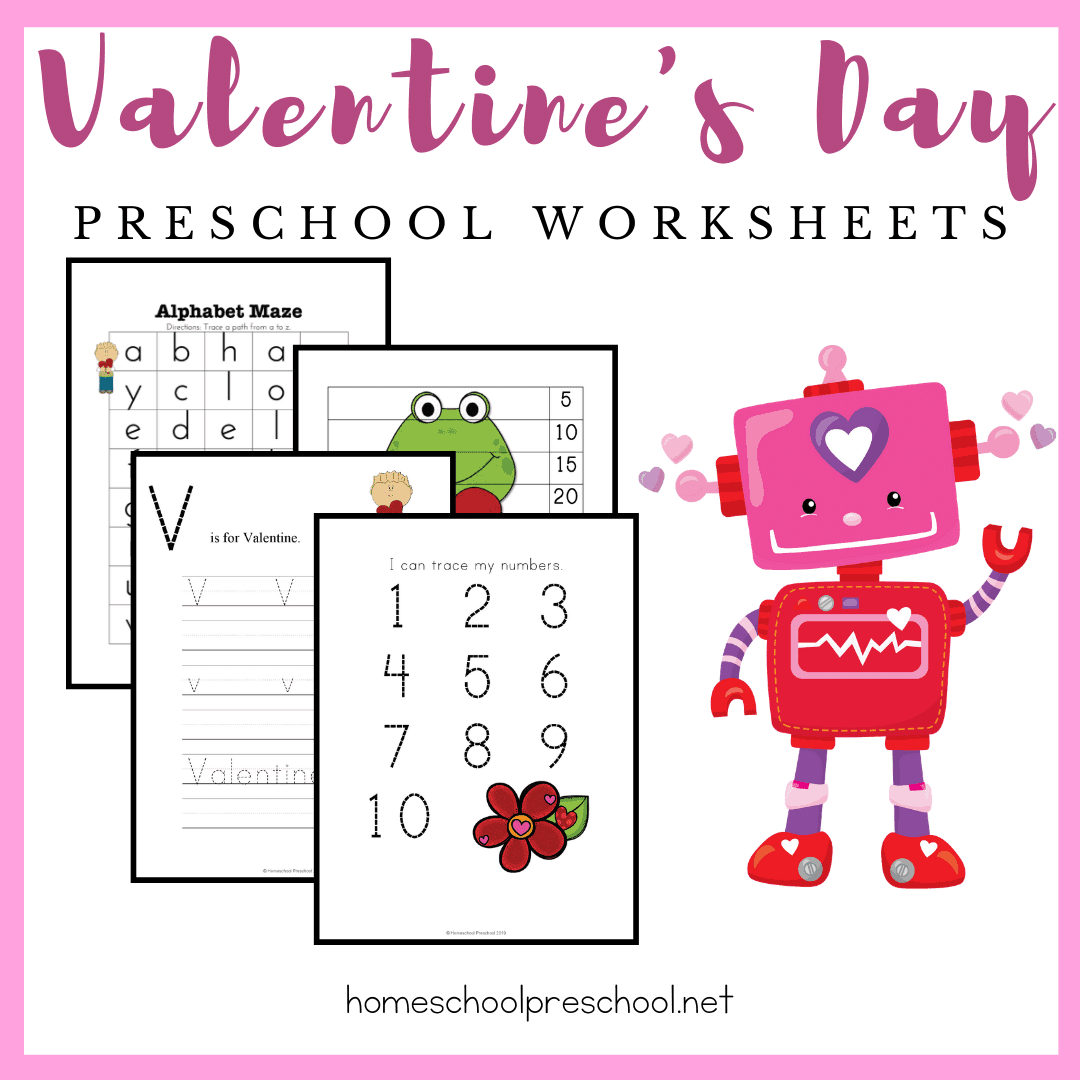 Free Preschool Valentine Printable Worksheets
