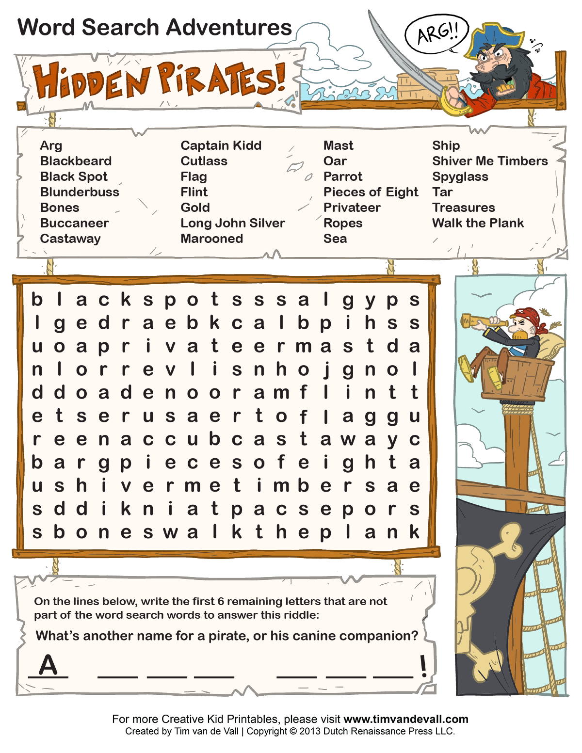 Free Printable Word Searches For Kids