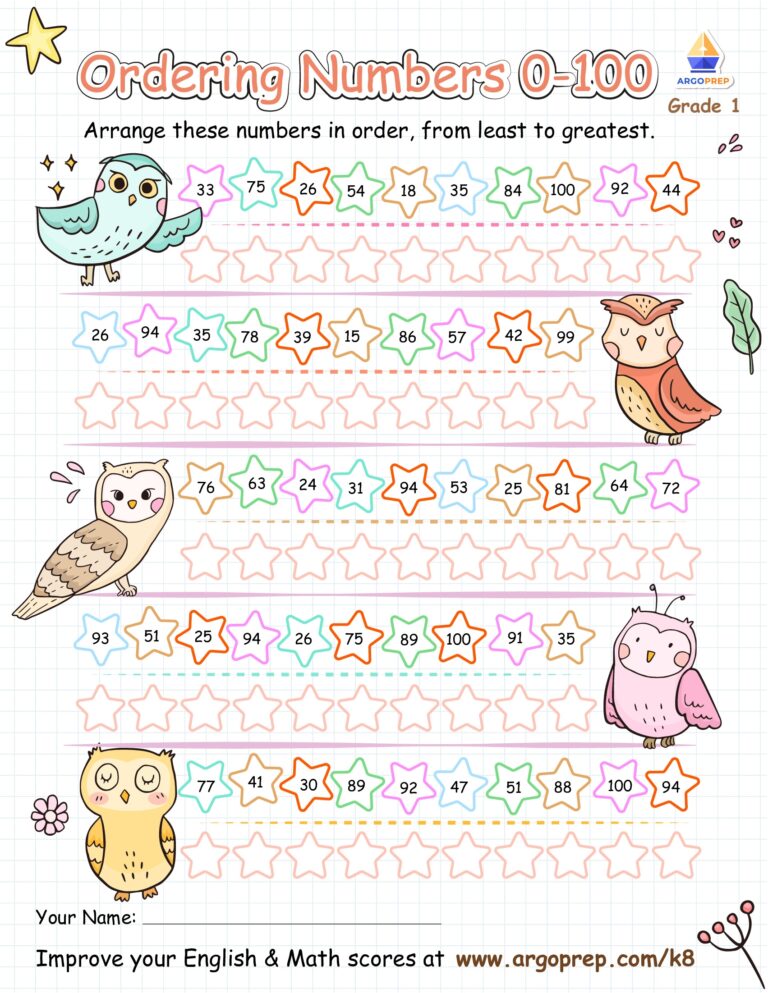 Free Printable Worksheets On Ascending And Descending Order For Grade 1 ArgoPrep