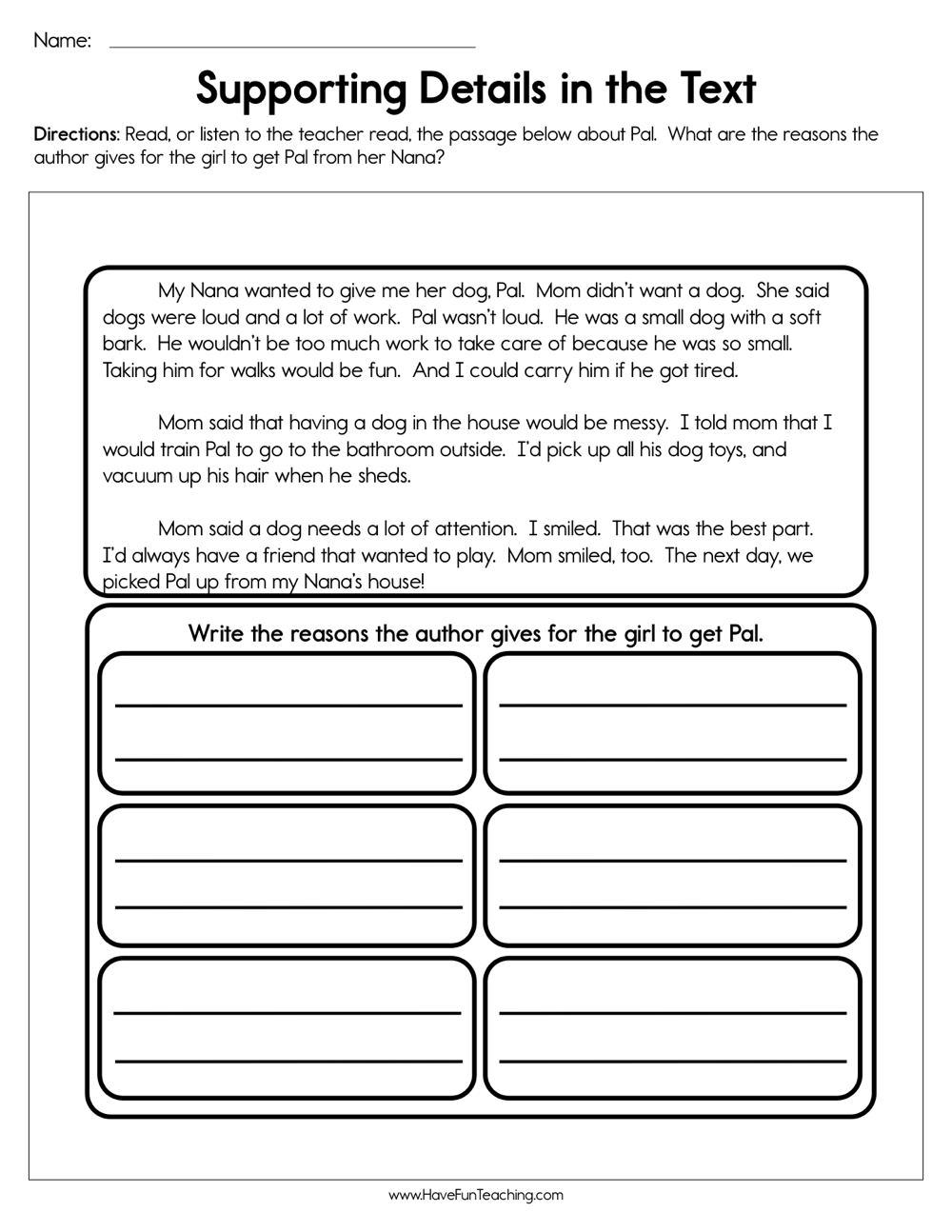 Free Reading For Details Worksheet Download Free Reading For Details Worksheet Png Images Free Worksheets On Clipart Library