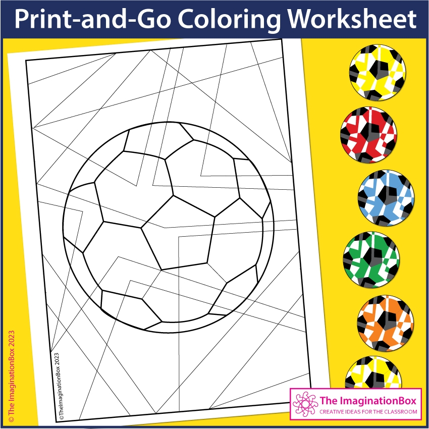 Free Soccer Football Coloring Pages Abstract Art Activity The 