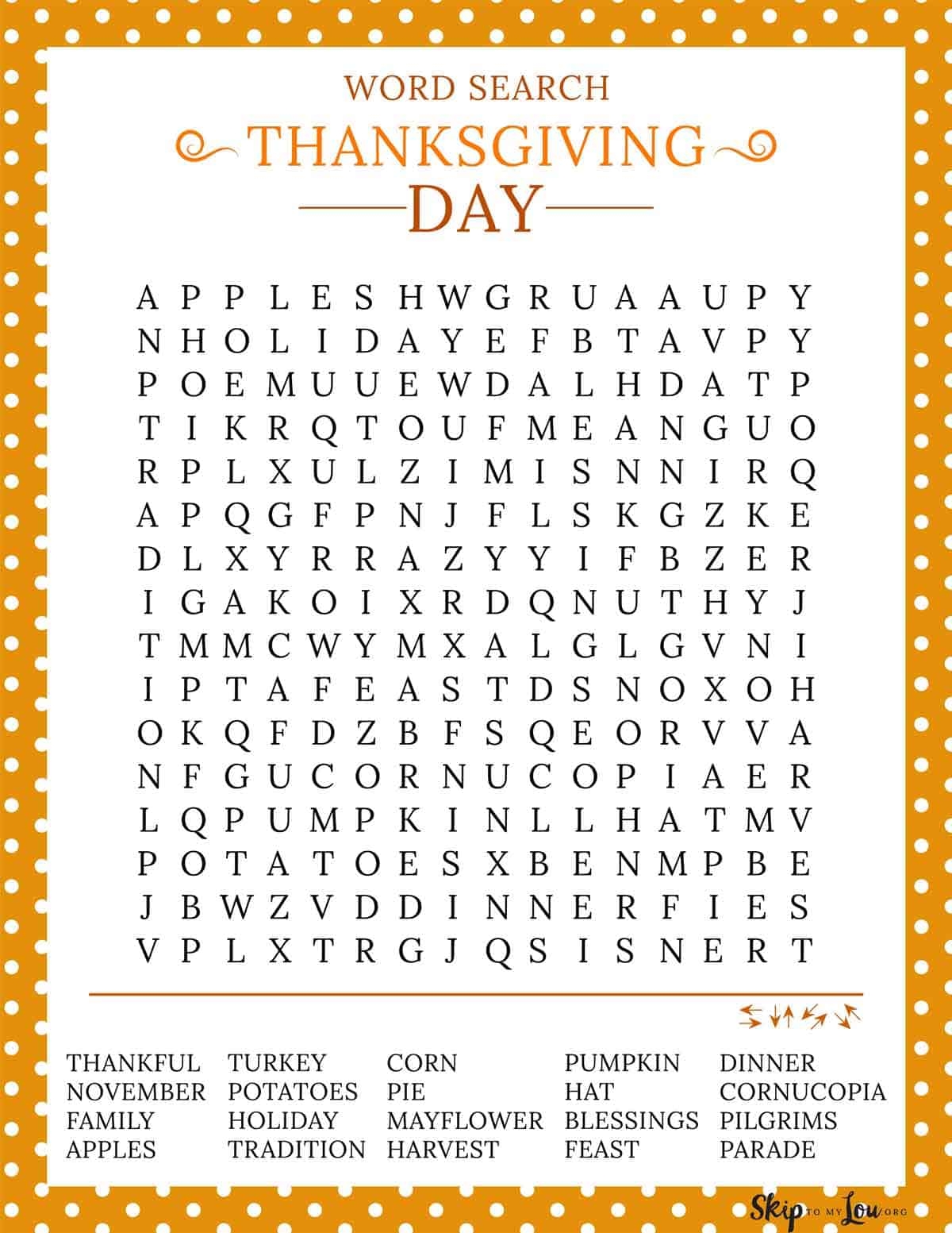 Thanksgiving Worksheets Free Printable