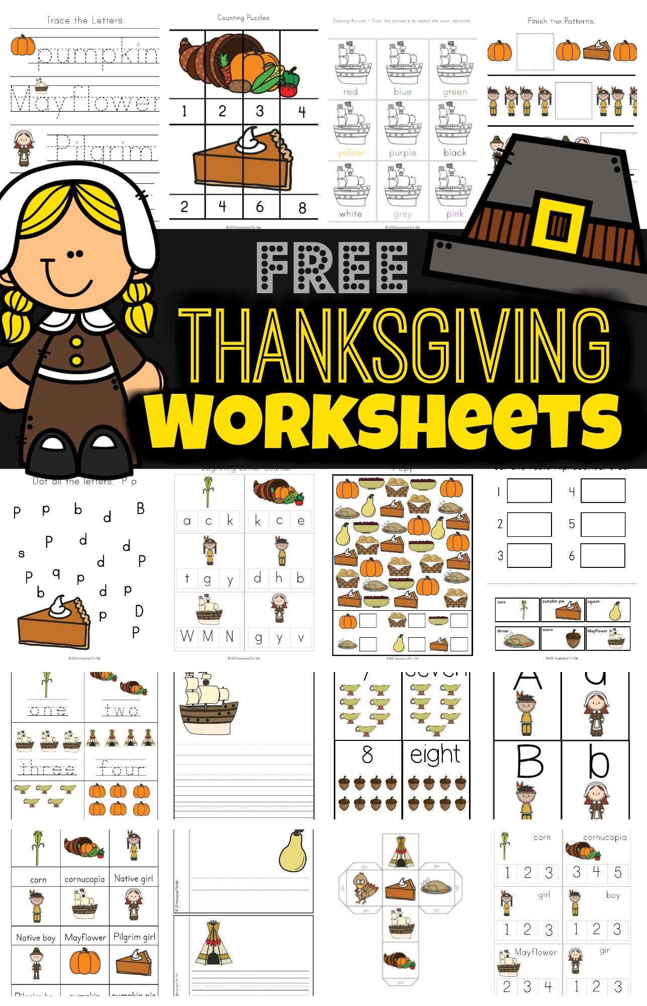 Free Printable Thanksgiving Worksheets Kindergarten
