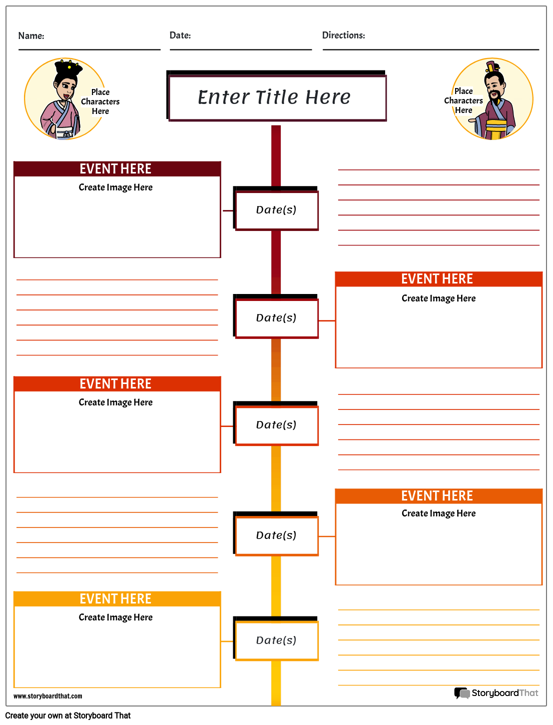 Free Timeline Worksheets Timeline Maker