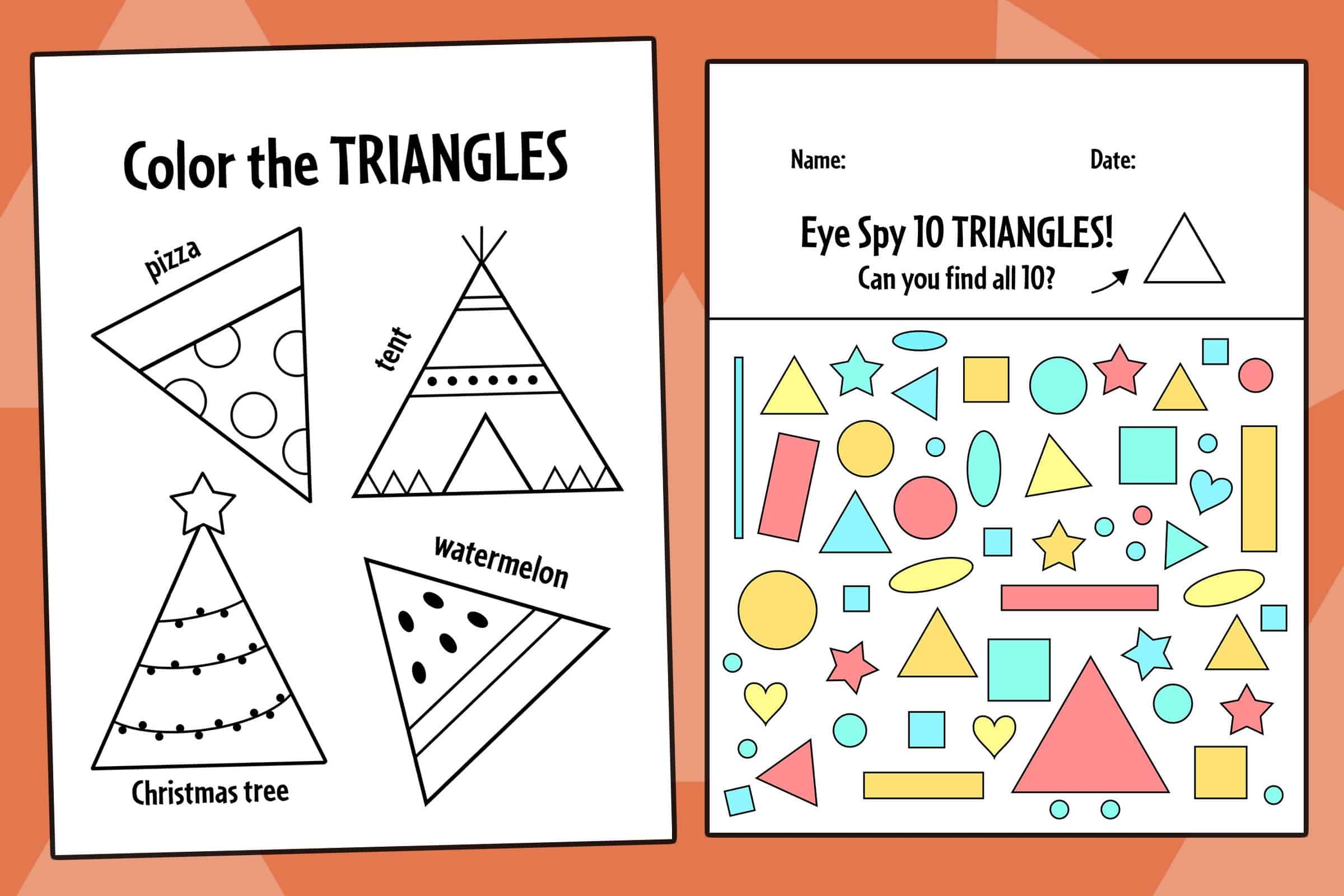 Free Triangle Worksheets For Preschool The Hollydog Blog Worksheets Library