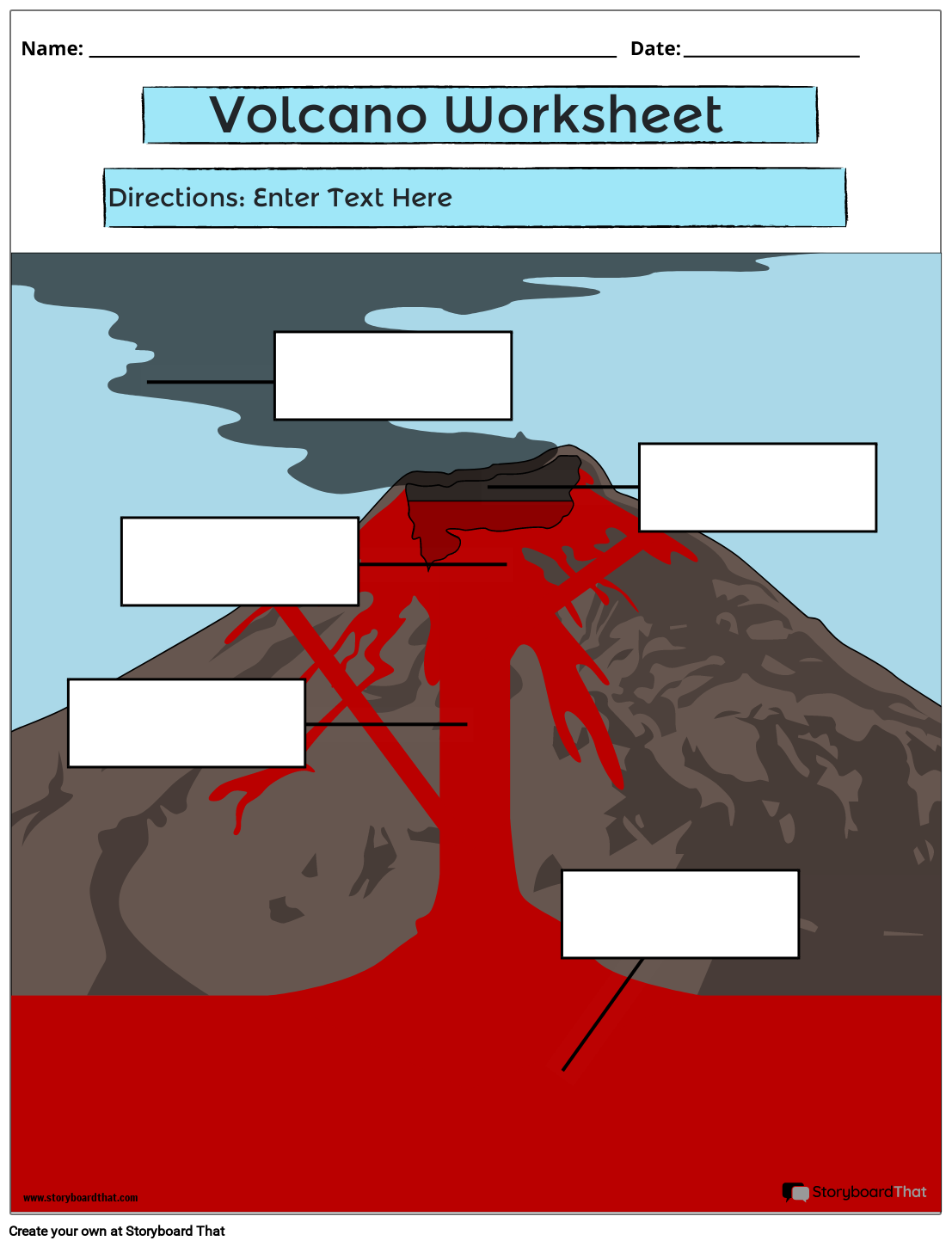Free Volcano Reading Comprehension Worksheets