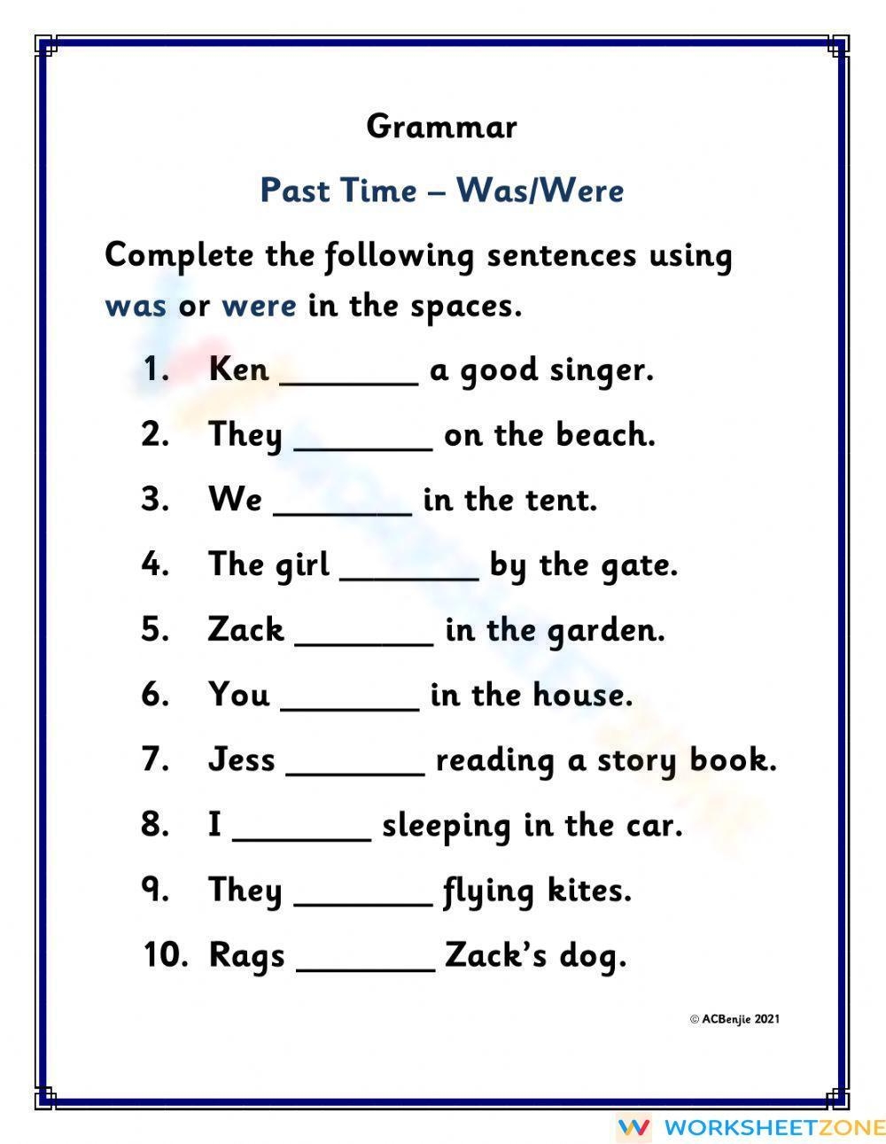 Free Was Were Worksheet Download Free Was Were Worksheet Png Images Free Worksheets On Clipart Library