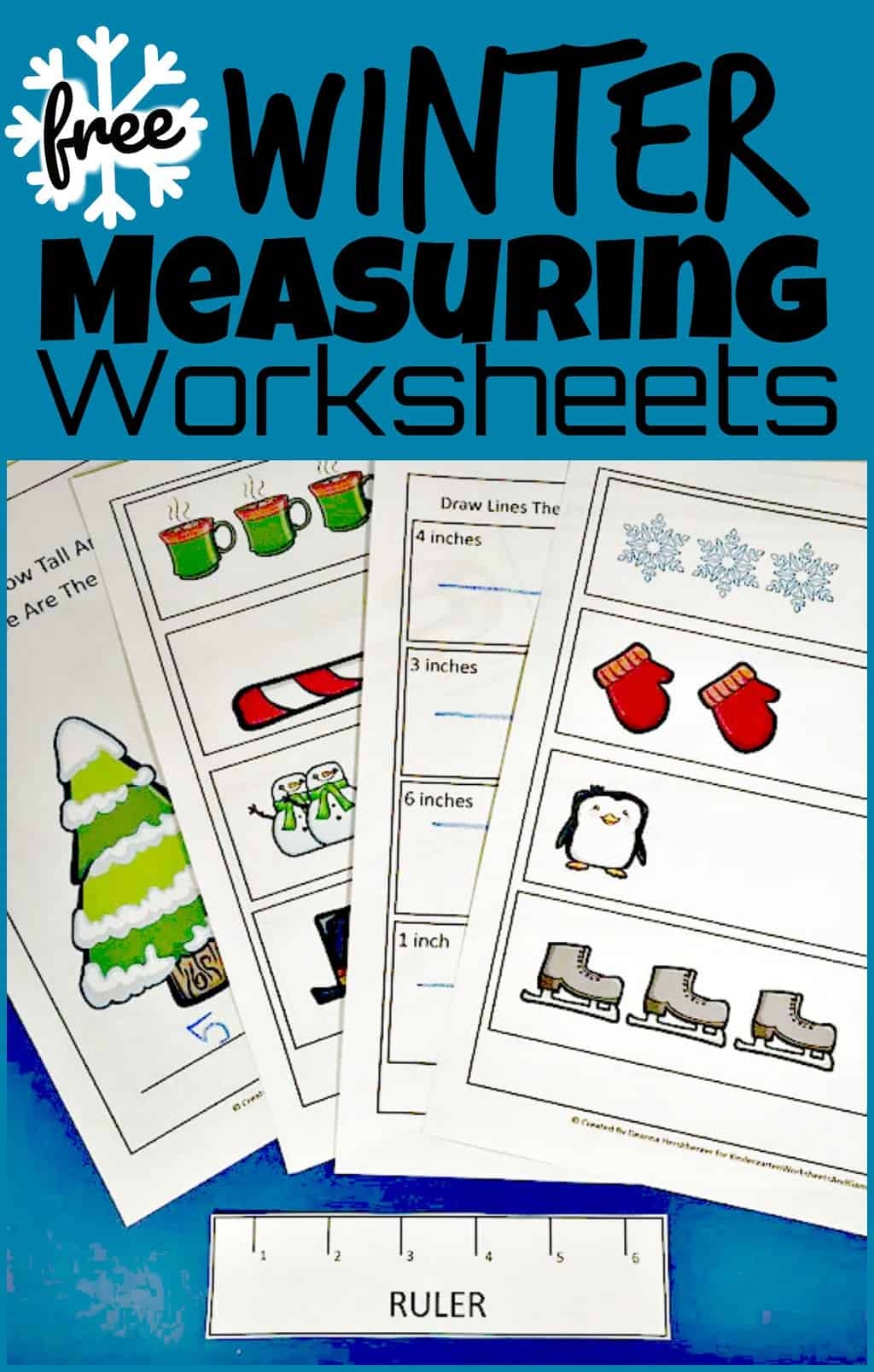  FREE Winter Ruler Measurements Worksheets