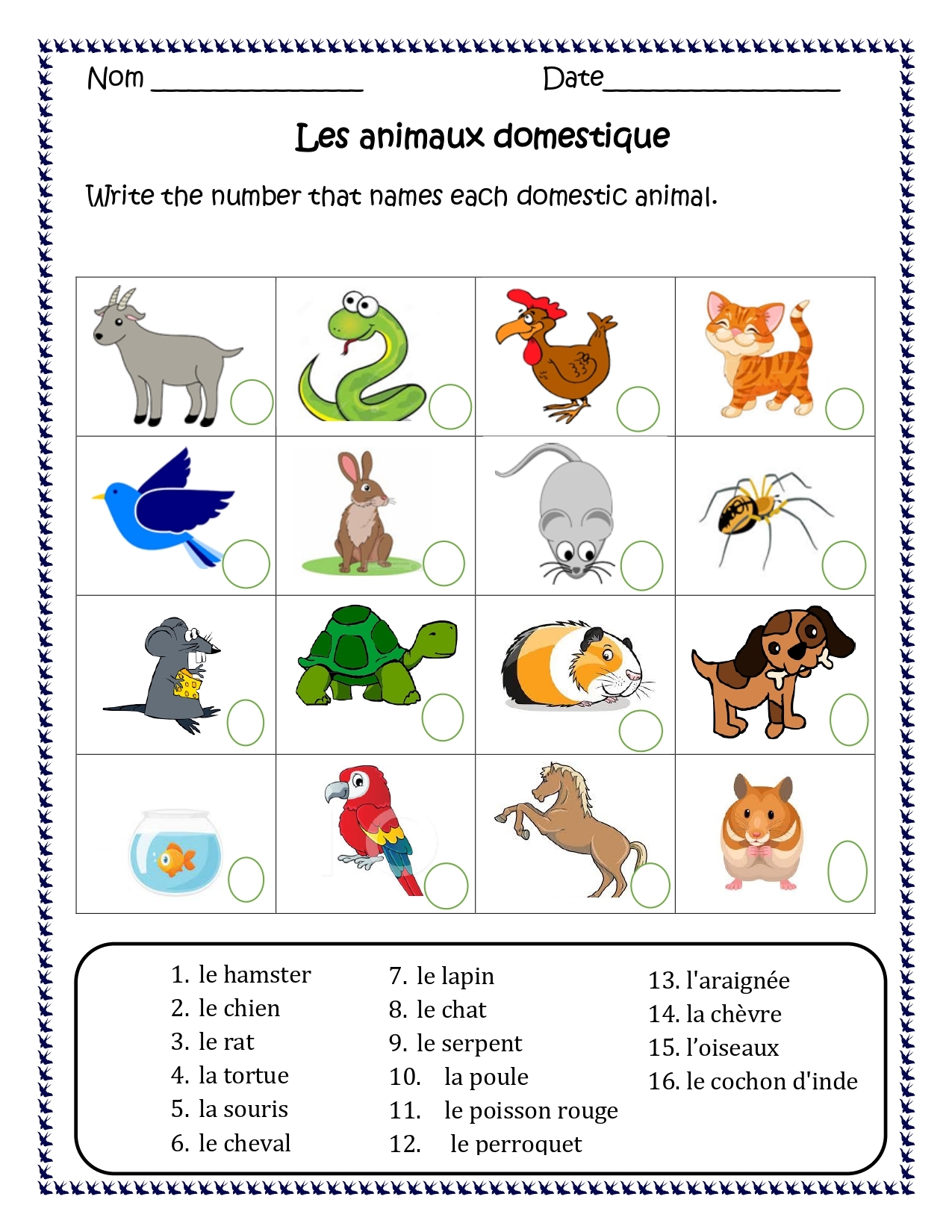 Free Printable French Worksheets For Kindergarten
