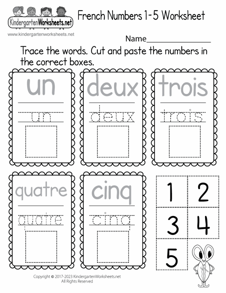 French Numbers Worksheet Free Printable Digital U0026 PDF