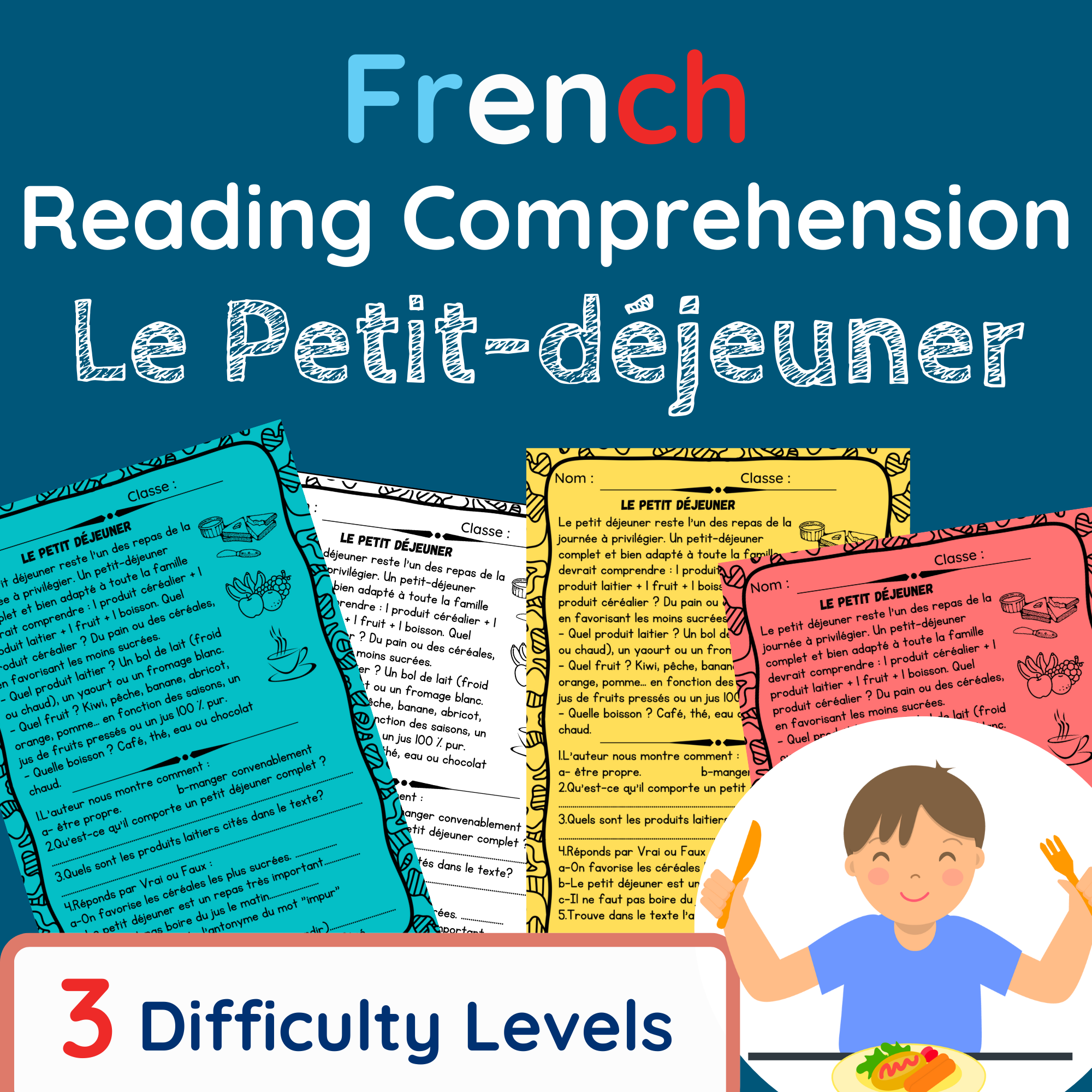 French Reading Comprehension Activity For Beginners Compr hension De Lecture Made By Teachers