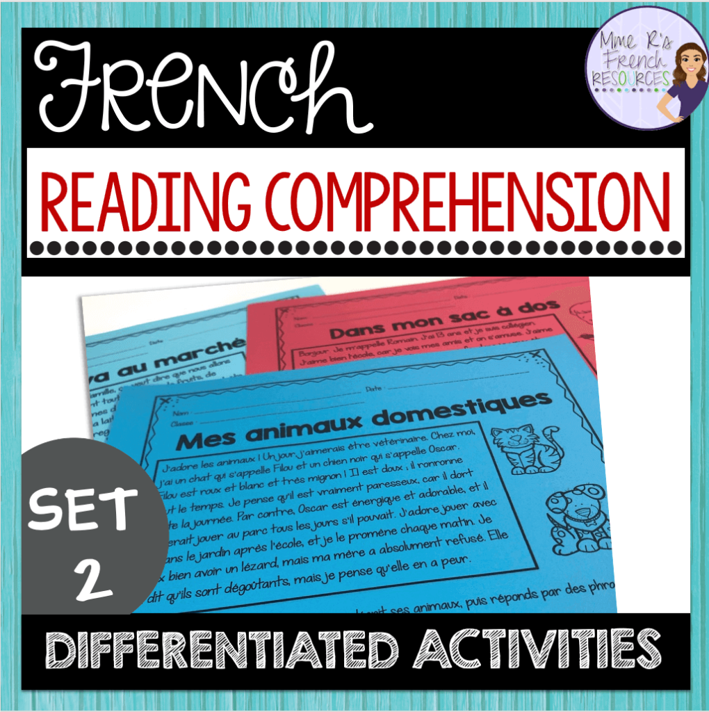 French Reading Comprehension Worksheets Beginners