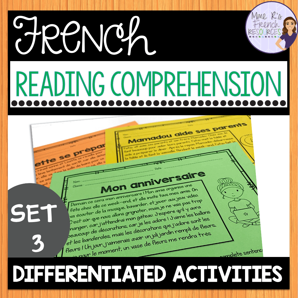 French Reading Comprehension Mme R s French Resources