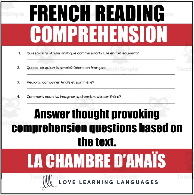 French Reading Comprehension Passage Engaging Text And Questions Upper Intermediate Level By Teach Simple