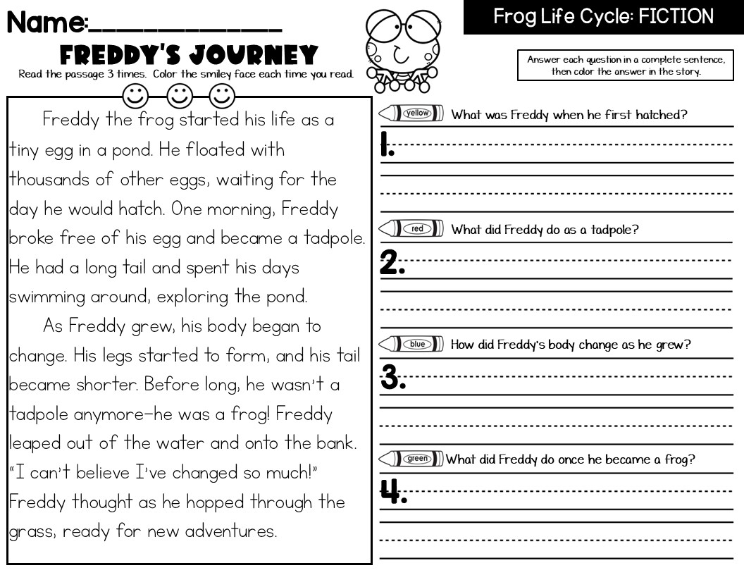 2nd Grade Nonfiction Reading Comprehension Worksheets